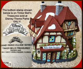 Tinker Bells Treasures w/Theme Park Stamp Dept. 56 Disney Parks 