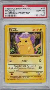 PSA 10 GEM POKETOUR Gold PIKACHU PROMO Rare Pokemon  