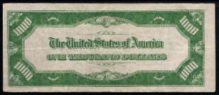 1928 $1000 Thousand Dollar Bill C00007291 Federal Reserve Note FRN 