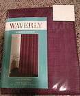 waverly linen stripe plum fabric shower curtain nip 