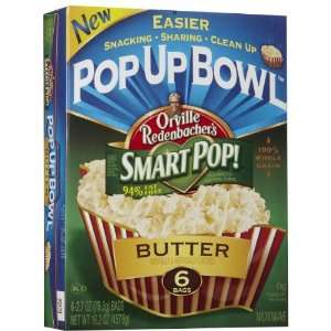 Orville Redenbacher Pop Up Bowl Smart Pop Butter Microwave Popcorn 