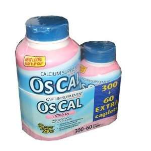 Os Cal Extra D3 Calcium Supplement   300 Caplets + 60 Caplets   360 