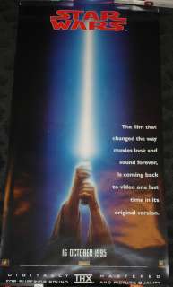 Star Wars THX RARE Promo Movie Poster featuring luke w Lightsaber 