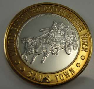   inches across It is marked with Sams Town and .999 Fine Silver