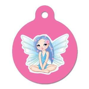 My Pretty Fairy   Pet ID Tag, 2 Sided, 4 Lines Custom Personalized 