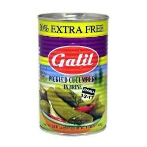Galil Cucumber Pickles 13 17+20% Brine Grocery & Gourmet Food