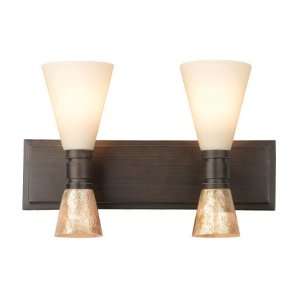   Transitional 2 Light Bath Bar with Oyster Shell a
