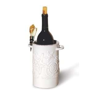  Sanibel Shell Wine Cooler w/Shell Stopper Kitchen 