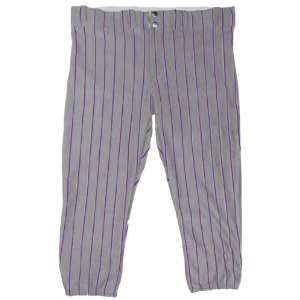  Softball Pro Style Lowrise Pinstripe Pants 32   SILVER 