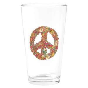  Pint Drinking Glass Peaceful Peace Symbol 