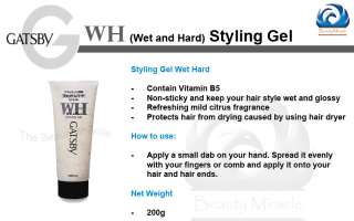 Gatsby WH Wet Hard Styling Gel 200g  