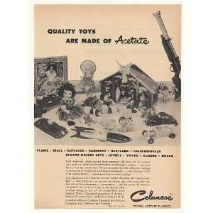  1953 Celanese Acetate Plastic Toys Dolls Cars Print Ad 