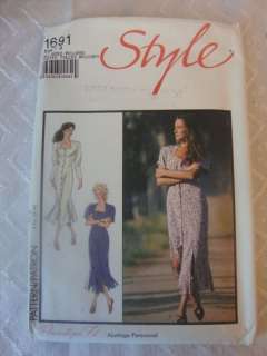 Style Sewing Pattern 1691 Misses Button Front Dress  