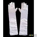 NEW Elbow Length White Child Gloves Costume Wedding  
