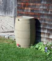 Decorative Plastic Outdoor Rain Water Barrel 50 Gallon  