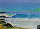north surf seascape oil painting surfer surfing beach art ocean