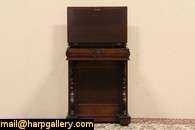 Victorian Antique 1885 Ship Captain or Davenport Desk  