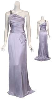 Romantic, Badgley Mischka Couture, silk evening gown has one shoulder 