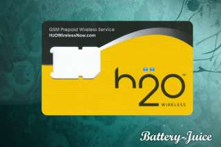 NEW H2O Wireless Micro Sim Card For iPhone 4 & 4S H20 4G 4GS   AT&T 