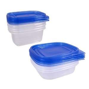  10 Plastic Containers w/ Lids Food Storage Set