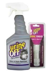 Urine Off CAT Stain/Odor Remover 16.9oz Spray +UV Light  