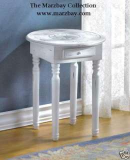 WHITE SHABBY NIGHT STANDS END TABLES w/ DRAWER $40  