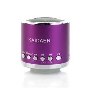  (PURPLE) KD MN02 Portable Mini Music SD USB Speaker FM for 