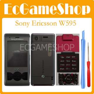 Sony Ericsson W595 W595i Black Fascia Full Housing Case  
