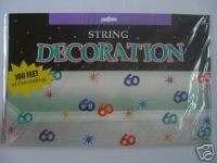60th birthday string decoration £ 3 99