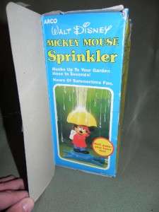   Old Walt Disney Mickey Mouse Water Sprinkler Arco Mattel No. 3706 NIB