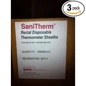  Thermometer Sheats, Rectal Disposable Banta Sanitherm,1000 
