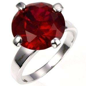  Big Stone Ring   Ruby Red CZ, 6 Jewelry