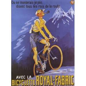  BICYCLE CYCLE BIKE ROYAL FABRIC VINTAGE POSTER REPRO 