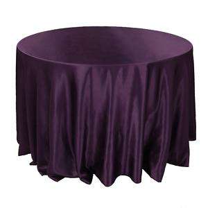 20 Pack 90 Round Wedding Satin Tablecloths 30 Colors  