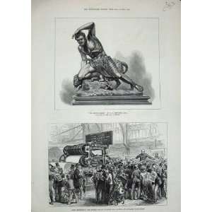   1878 Statue Deer Stalker Ingram Rotary Machine Papers