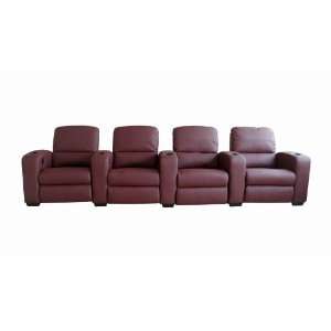  Row of 4   Showtime Theatre Sectional   Burgundy Kitchen 