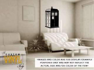 Phone Booth Tardis Doctor Who   Vinyl Wall Art Decal Sticker