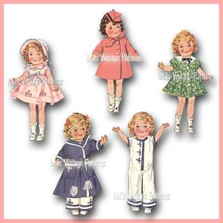Vintage Shirley Temple Doll Clothes Dress Pattern ~ 20  