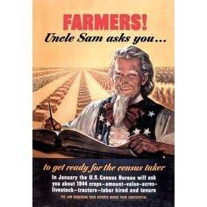  Vintage Art Farmers Uncle Sam Asks You   03604 4