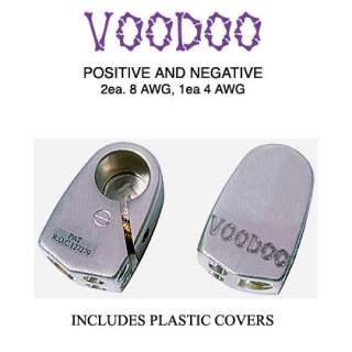 VooDoo 4 8 Gauge POSITIVE Neg BATTERY Terminal PAIR SOLID BRASS made 