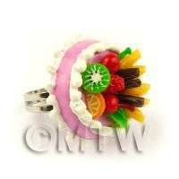 Handmade Adjustable Miniature Strawberry Cake Ring CR08  