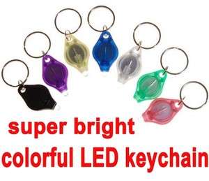 7pcs New Mini LED Light Torch Key Keychain Flashlight Keychain  
