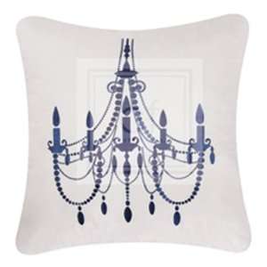 Shabby Chic Blue Embroidered Pillow