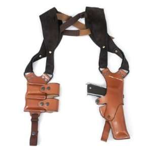  Colt 1911 Full Grain Leather Shoulder Holster with Double 