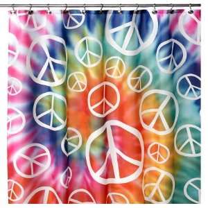 Kikkerland Peace Baby Shower Curtain, 72 Inch by 72 Inch  