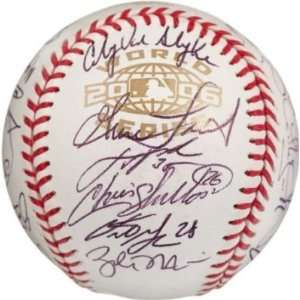 2006 W.S. Tigers Team 30 SIGNED W.S. Baseball JSA   Autographed 