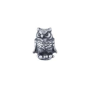  FROLIC Sterling Silver Owl Slider Charm Jewelry