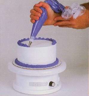 In addition to using this beautiful electric turntable for cake