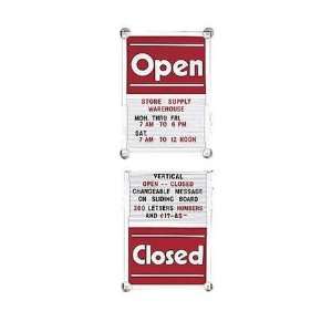   Open/Closed Sliding Sign Board   14W X 20H