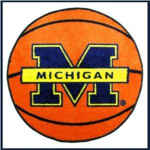 Michigan Wolverines Small Basketball Rug Sports 